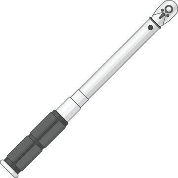 Torque Wrench Vector Illustration. Clean Icon Design Element Isolated on White Background