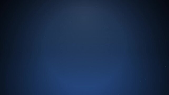 Bright light beams streaking through a dark blue sky in a looping motion