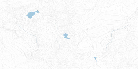 Abstract light topographic map background design with subtle geographic elevation lines and blue lakes vector © NISAT AKTHER
