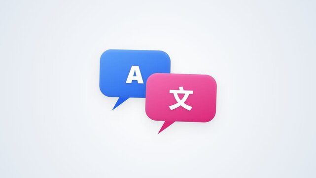 Digital speech bubbles with different languages, communication concept