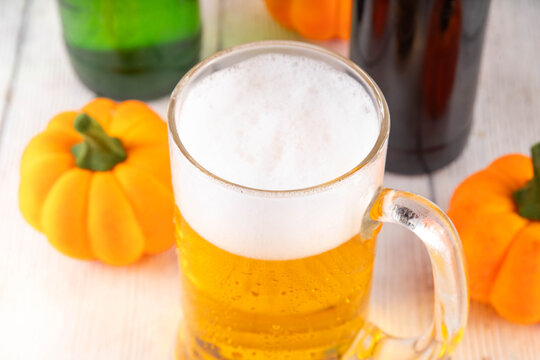  Frothy spicy pumpkin Ale or beer
