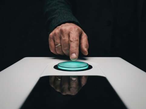 Biometric Access Control Finger Pressing Security Button