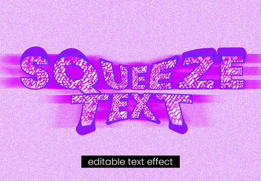 Squeezed Editable Text Effect with Distorted Typography