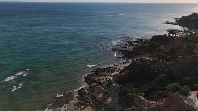 The Algarve Portugal Falesia beach beautiful sandy praia near Vilamoura and Albufeira 