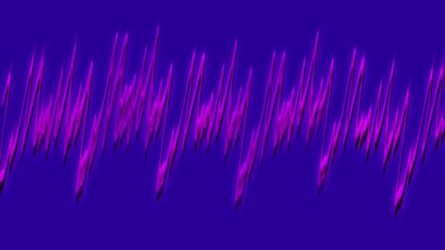 Sound waveform animation displays active audio frequency spikes. Music recording studio telemetry routes on this sound waveform animation. Podcast mastering tools use waveform.