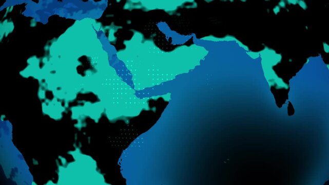 Territory map animation illuminates regional navigation points. Territorial telecommunication routing coordinates guide territory map animation. Strategic hubs use map.