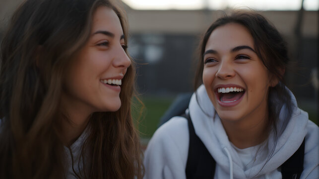 friends laughing naturally