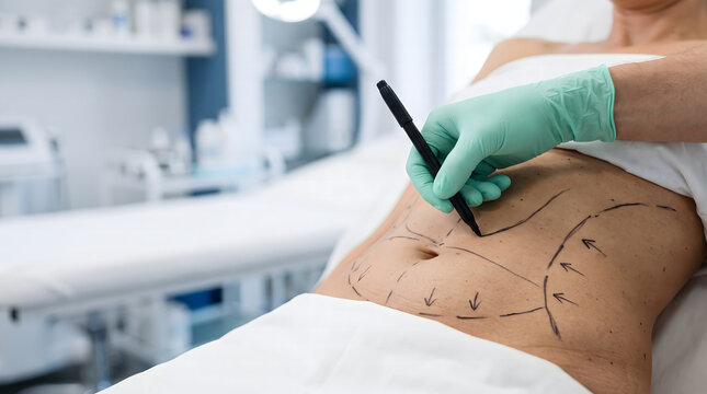 Aesthetic Medicine Consultation With Preoperative Body Marking