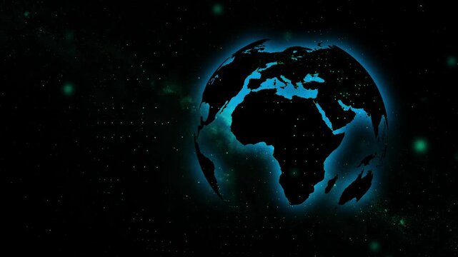Earth globe animation floats serenely beside stellar nebulae. Deep space planetary science sequences showcase active Earth globe animation. Astronomy programs use globe.