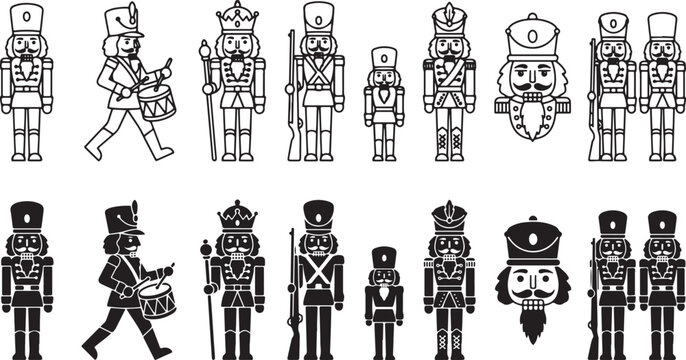 Nutcracker Illustration Collection With Festive Christmas Designs