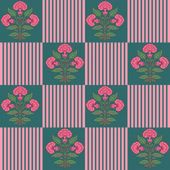 Decorative floral motifs celebrating traditional Indian visual culture © Sunayna