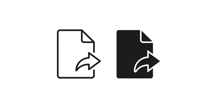 Document transfer and file sharing icons for digital data movement.
