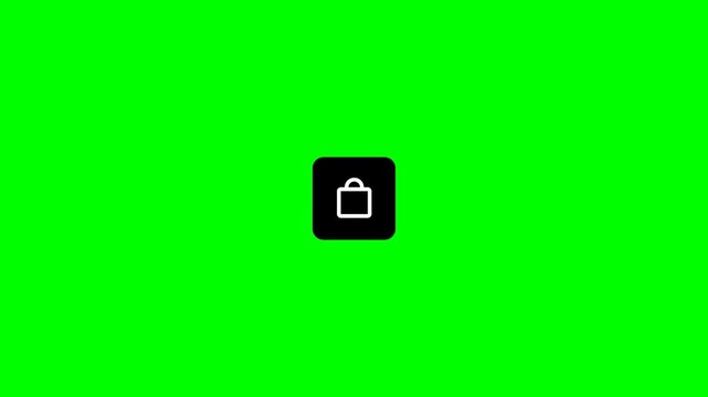 Shopping bag tracking markers on green screen background