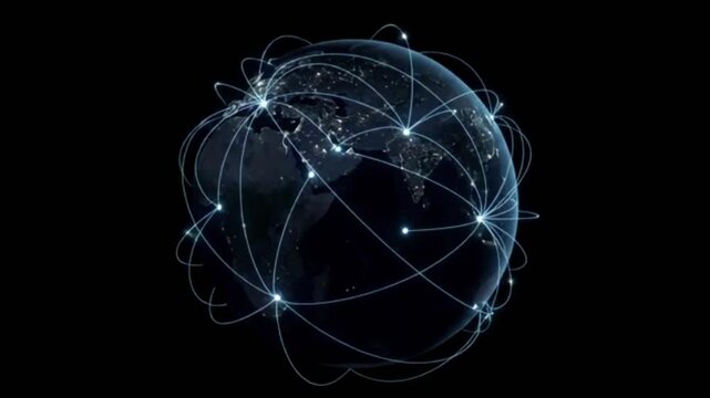 Global Digital Network Growing Around Earth