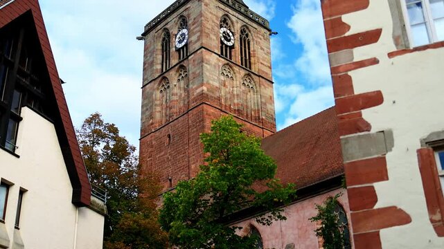 the historic cityscape of bad hersfeld 4k video