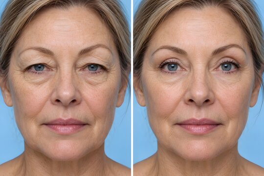 Upper eyelid lift transformation via non invasive plasma pen fibroblast cosmetic procedure