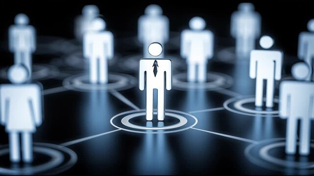 abstract professional business team people innovation connection of line from nail node to node on map background , networking concept Smart digital Innovation city with connection network reciprocit