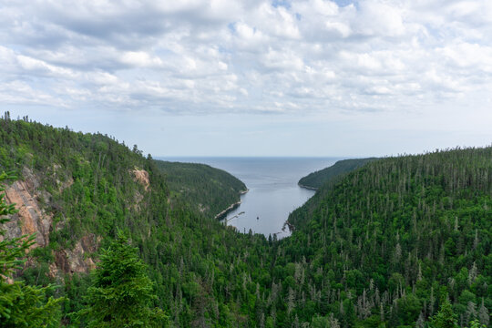 View of St. Laurence Stream, Belv&eacute;d&egrave;re Baie St-Pancrace in Baie-Comeau, Qu&eacute;bec, Canada