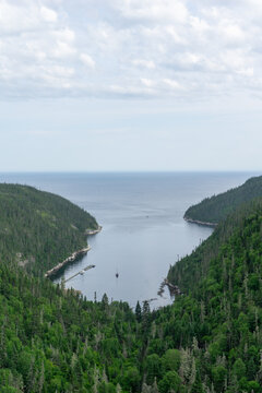 View of St. Laurence Stream, Belv&eacute;d&egrave;re Baie St-Pancrace in Baie-Comeau, Qu&eacute;bec, Canada