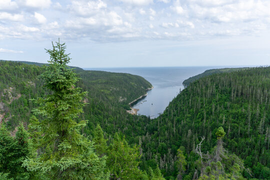 View of St. Laurence Stream, Belv&eacute;d&egrave;re Baie St-Pancrace in Baie-Comeau, Qu&eacute;bec, Canada