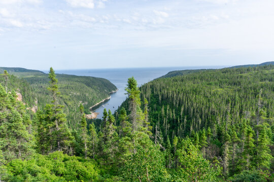 View of St. Laurence Stream, Belv&eacute;d&egrave;re Baie St-Pancrace in Baie-Comeau, Qu&eacute;bec, Canada