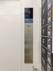 Interior view of contemporary elevator control system and floor guide © fadfebrian