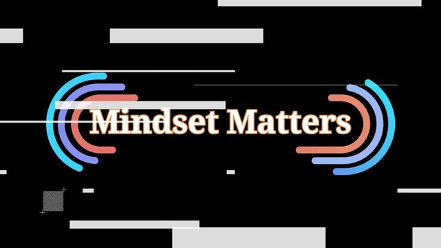 Animated multicolored logo reveal with curved lines appearing on black background with reveal where colorful motion graphics video animated