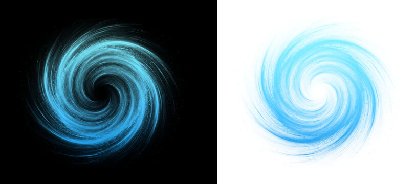 Blue swirl vortex spiral wave vector graphic design element