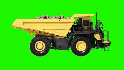Mining Truck on Green Screen © Nawaphon