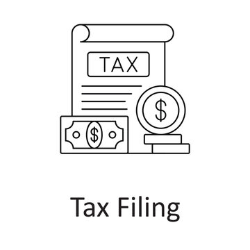 Tax Filing Vector Icon which an easily modify and edit
