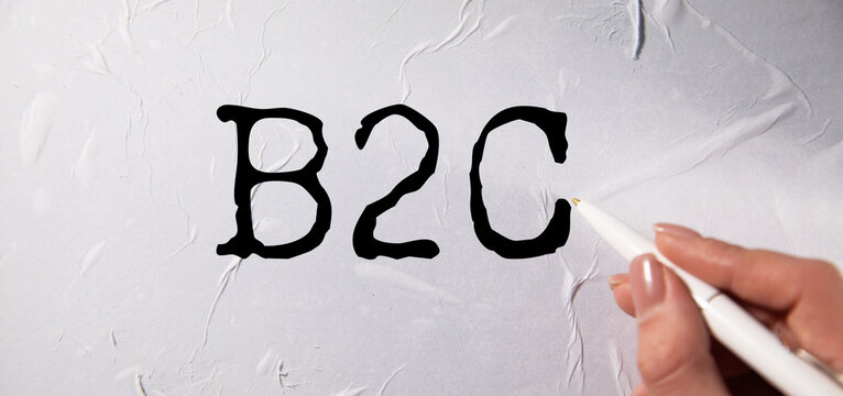 B2C  word written on paper