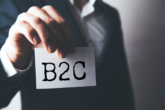 B2C  word written on paper