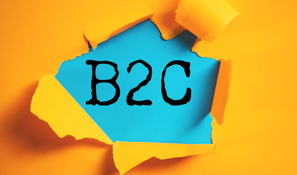 B2C  word written on paper