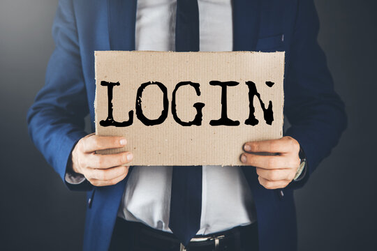 LOGIN word written on paper