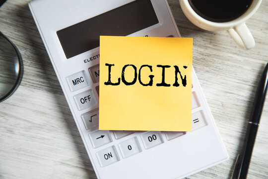 LOGIN word written on paper