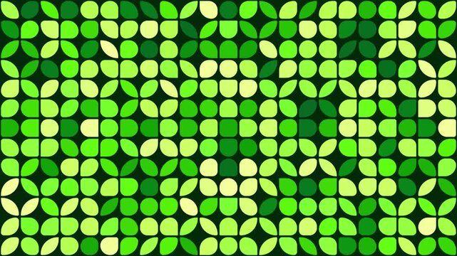 Green leaves animation loop background