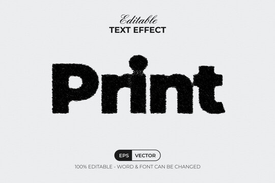 Distressed Grunge Editable Text Effect Print Style.