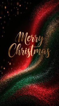 glittering christmas greeting with colorful sparkling lights illustration