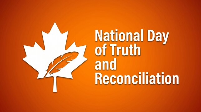 National day of truth and reconciliation logo with maple leaf design