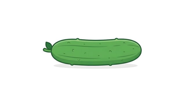 Green cucumber vegetable illustration icon isolated on white background