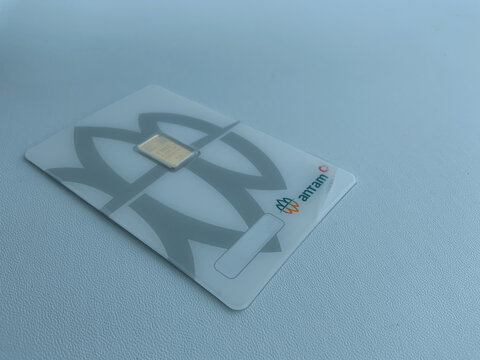 Temanggung, Indonesia - October 1, 2026: Close-up photo of a small gold bar in a protective plastic card