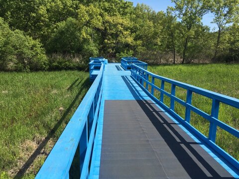 Blue Footbridge at Panmunjom, Site of the 2018 Inter-Korean Summit Walk in South Korea