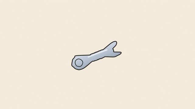 Flat Illustration of Wrench Tool Icon Graphic Resource Loop