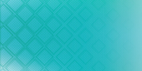 Obraz premium Abstract Turquoise Gradient Background with Halftone Dot Diamond Pattern eps10