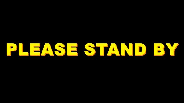 Retro Please Stand By Text Animation in 8-bit Pixel Art Style for Gaming Background