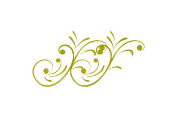 Golden Floral Swirl Ornament © Top Stock 4YOU
