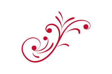 Red Floral Swirl © Top Stock 4YOU