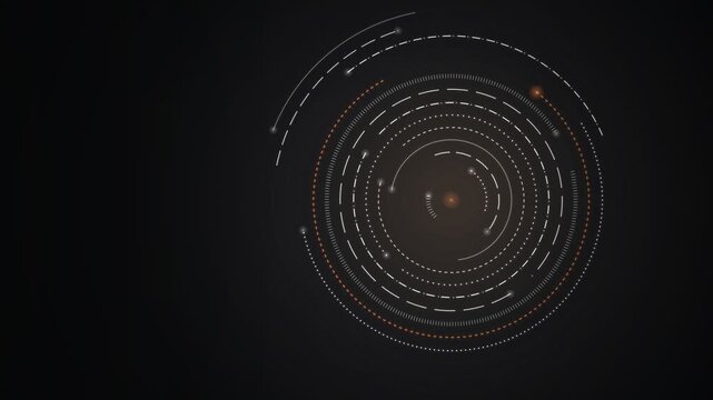 Dashed Concentric Rings Rotating Kinetic Stroke Trim Seamless Loop