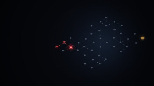 Cyber Attack Lateral Movement Network Containment Animation