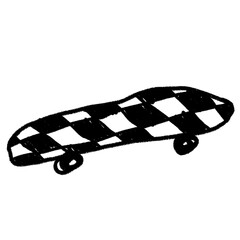 skateboard isolated on white © Kanina
